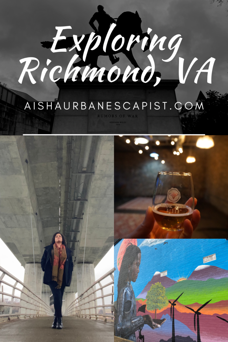 Pinterest pin with collage of four photos from Richmond Virginia