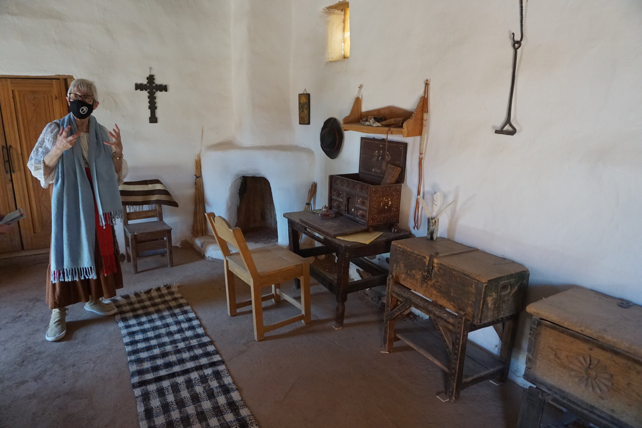 Inside of a home on historic ranch in Santa Fe, New Mexico