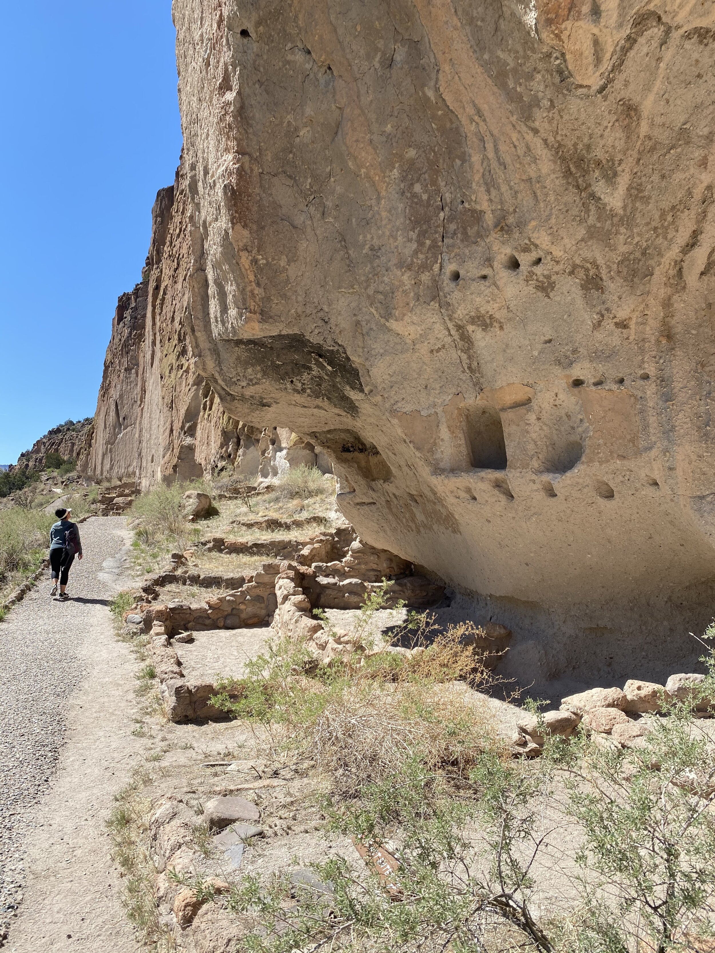 Cliff dwellings and stone ruins at Bandelier National Monument