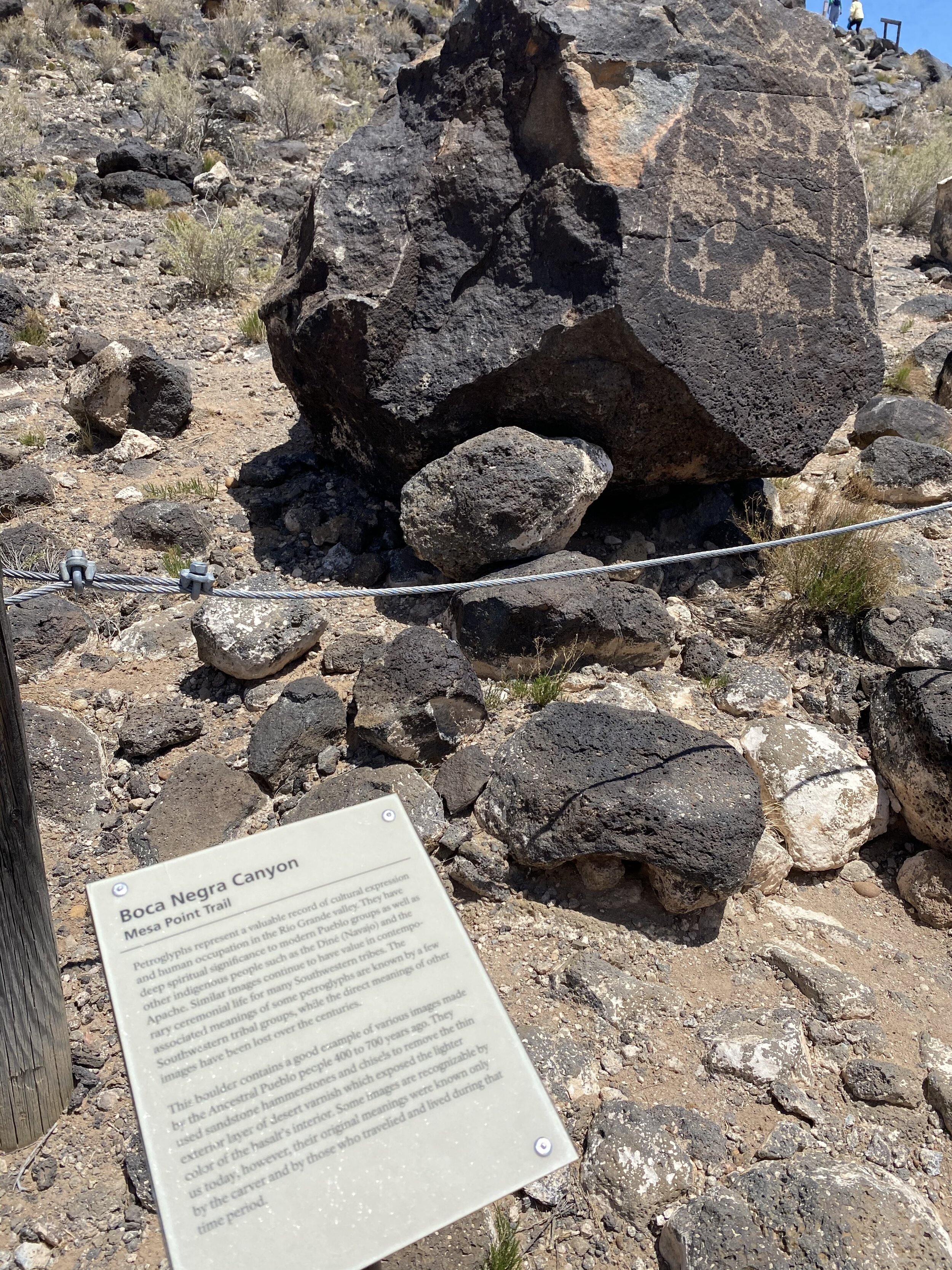 Petroglyph on a rock at Petroglyph National Monument in New Mexico