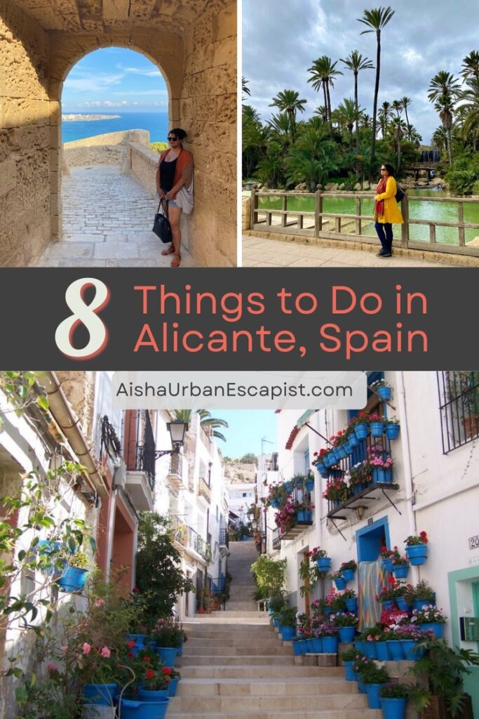 Collage of three photos with title 8 things to do in Alicante Spain