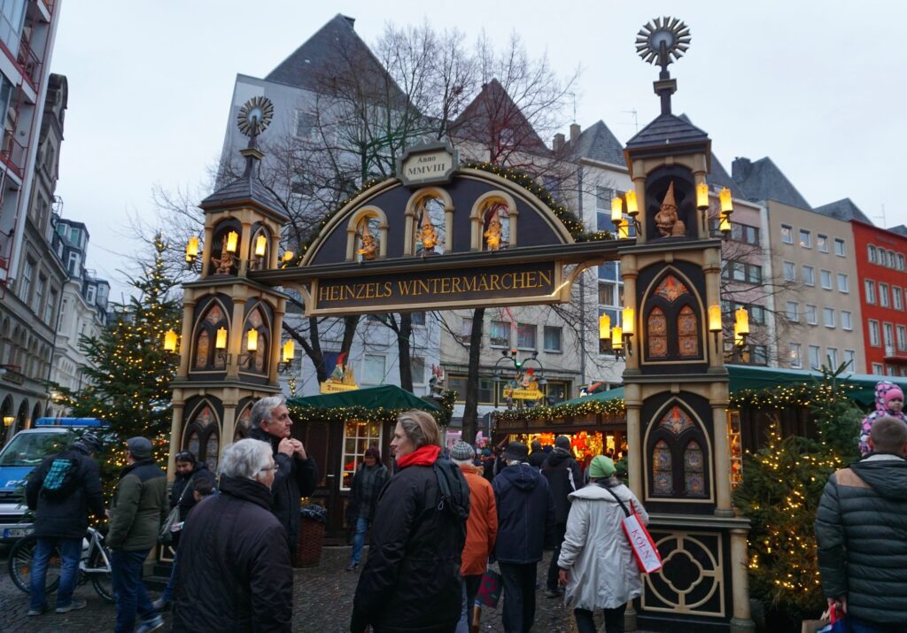 Entrance to a fairytale-themed German Christmas market