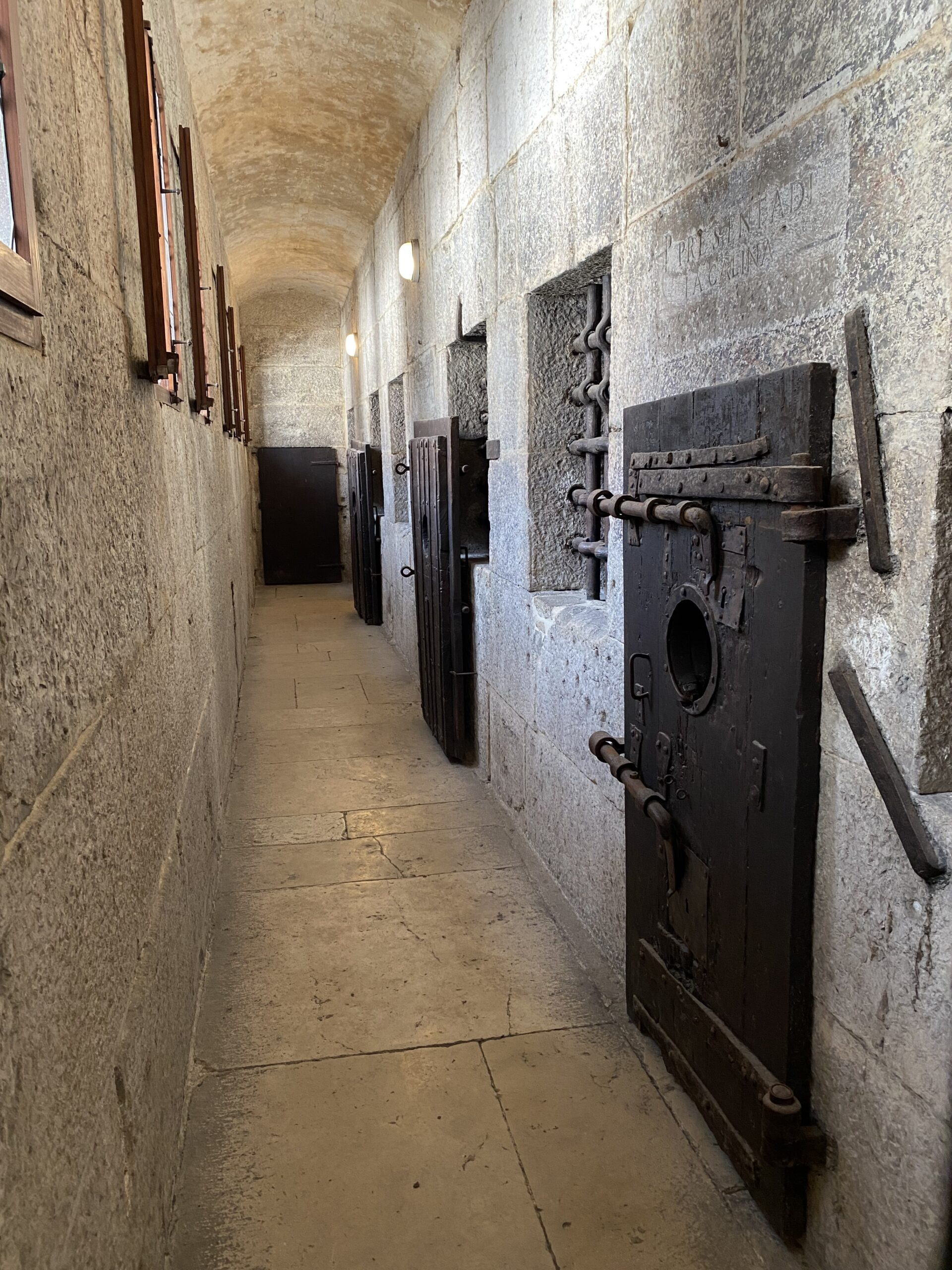 Cell block in Venice Italy's Doge's Palace
