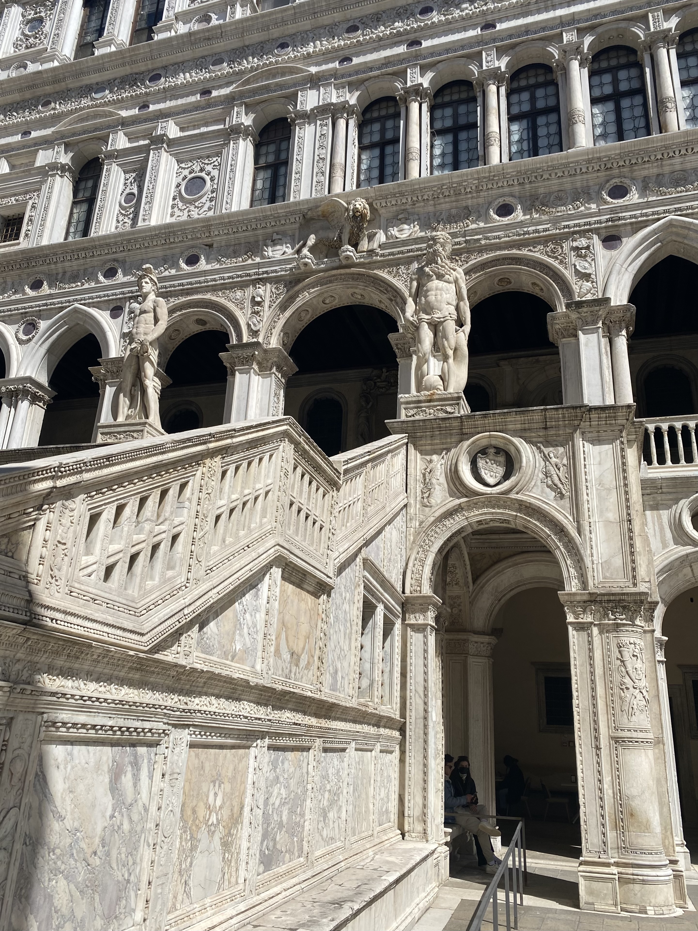 Staircase in courtyard of Doge's Palace in Venice Italy