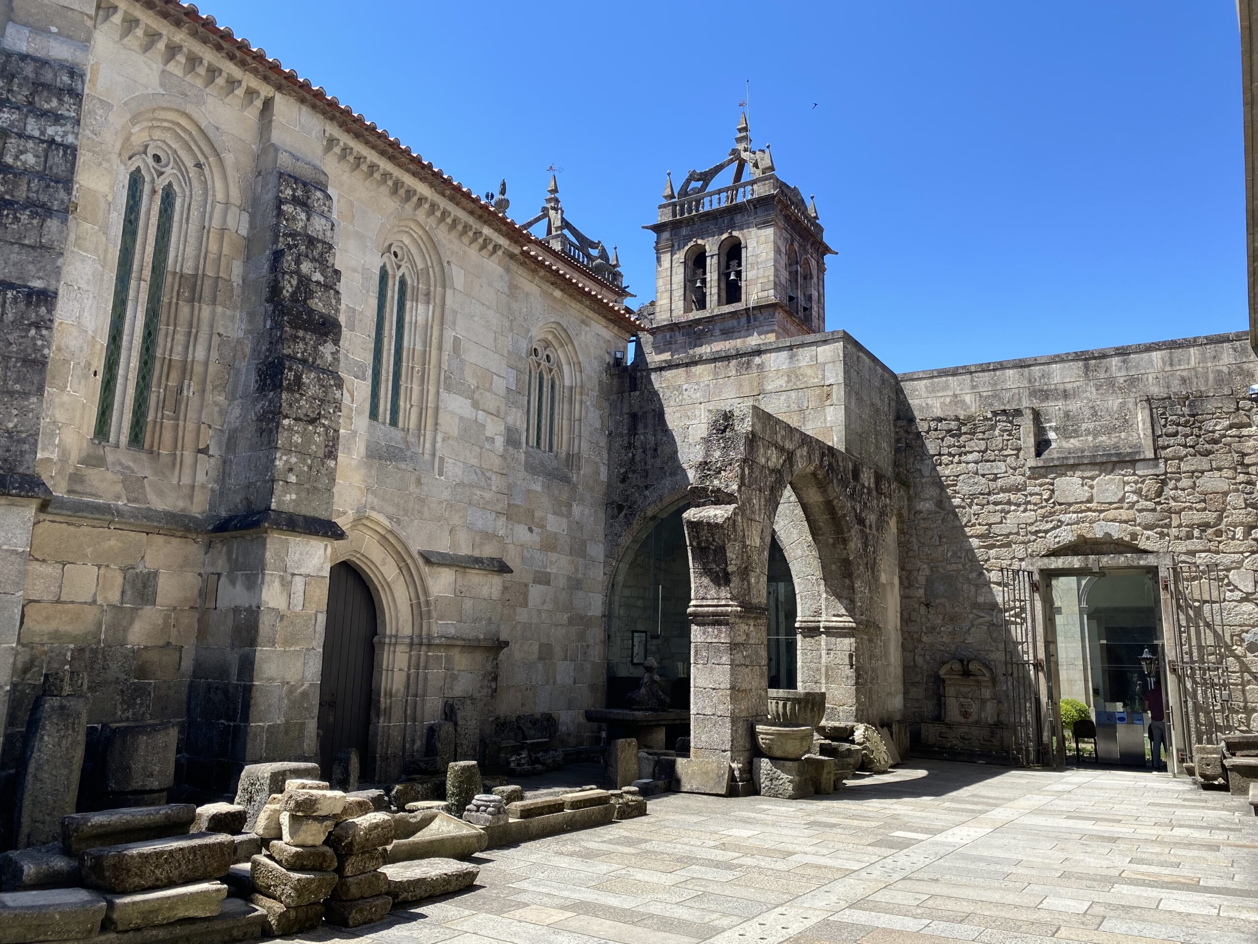 Medieval church courtyard