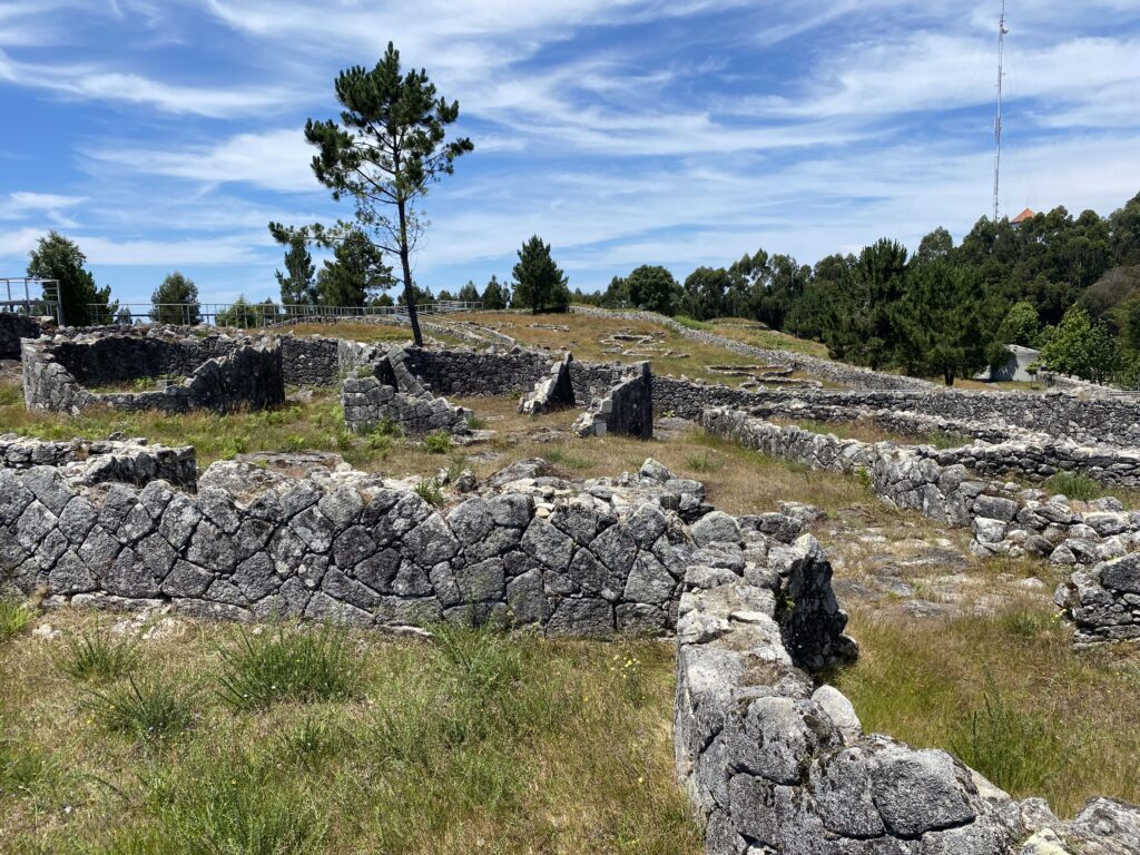 Stone Iron Age ruins in a grassy field