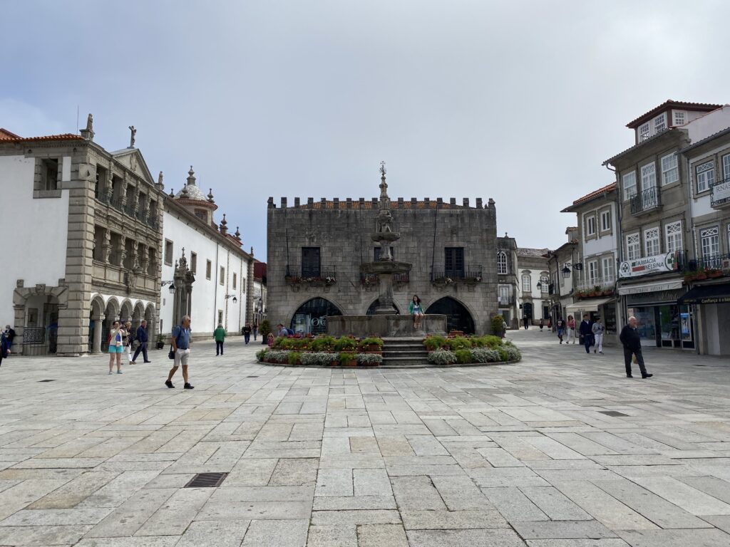 Medieval plaza in a Portuguese town