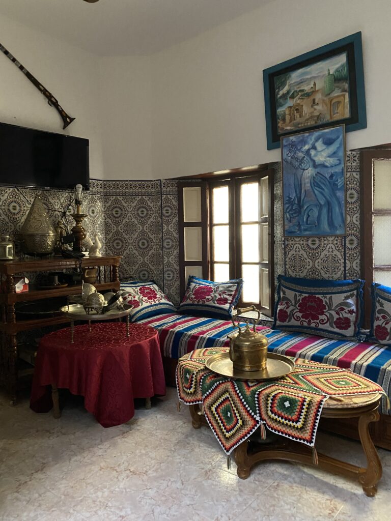Moroccan decorated seating area
