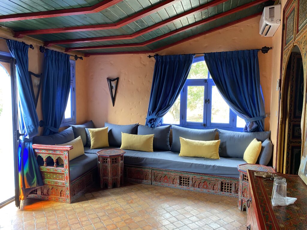 Moroccan decorated interior of hotel room