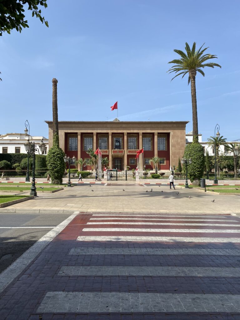 Royal government building in Rabat Morocco