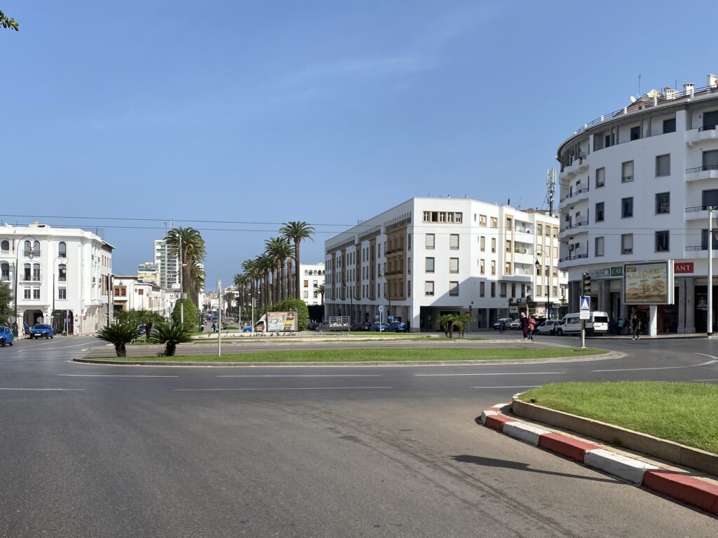 Wide city street in Rabat Morocco