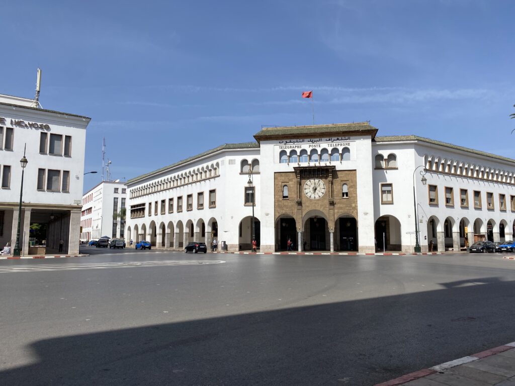 Wide city street in Rabat Morocco