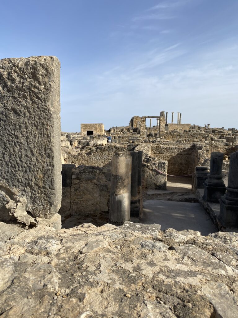 Stone ruins of Roman city Volubilis in Morocco