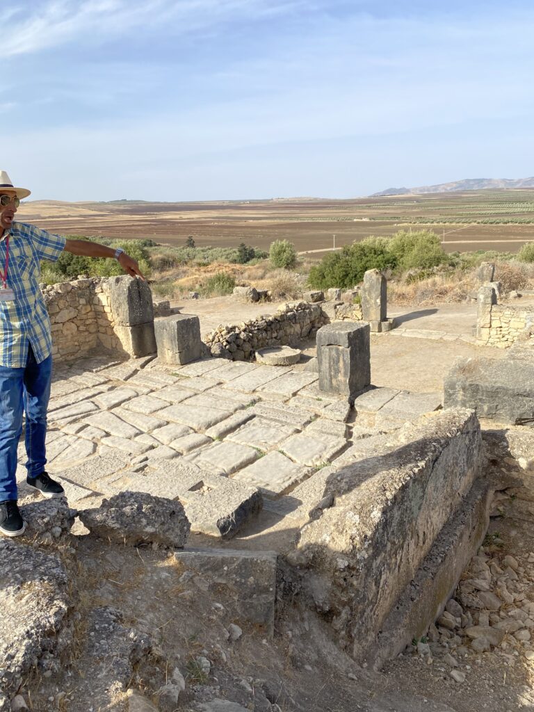 Stone ruins of Roman city Volubilis in Morocco