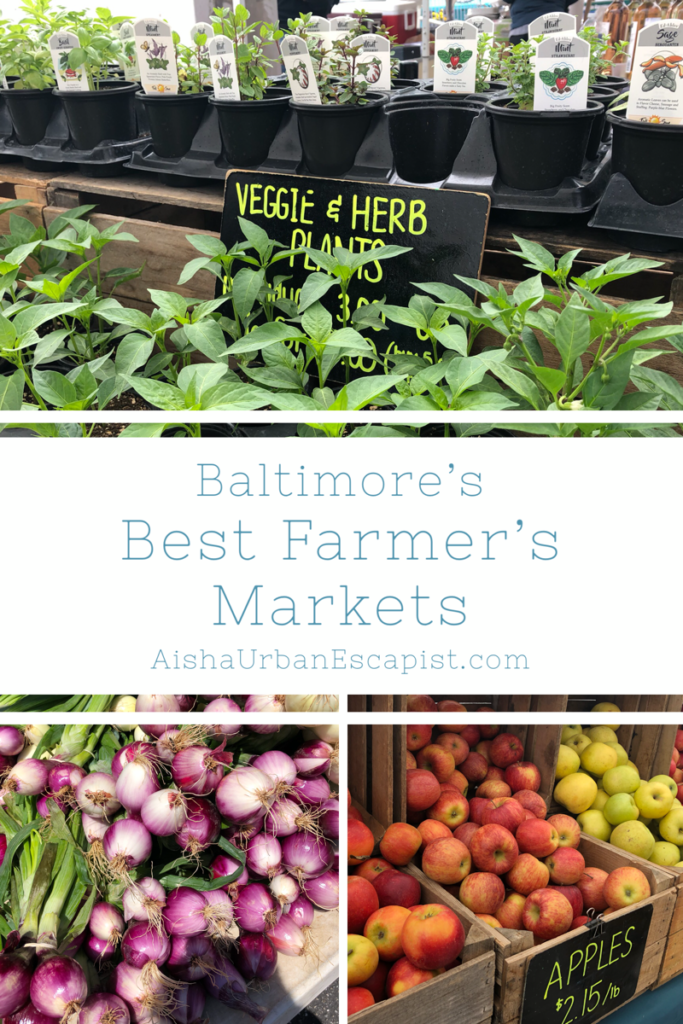 Photos of vegetables and fruit from farmers markets in Baltimore