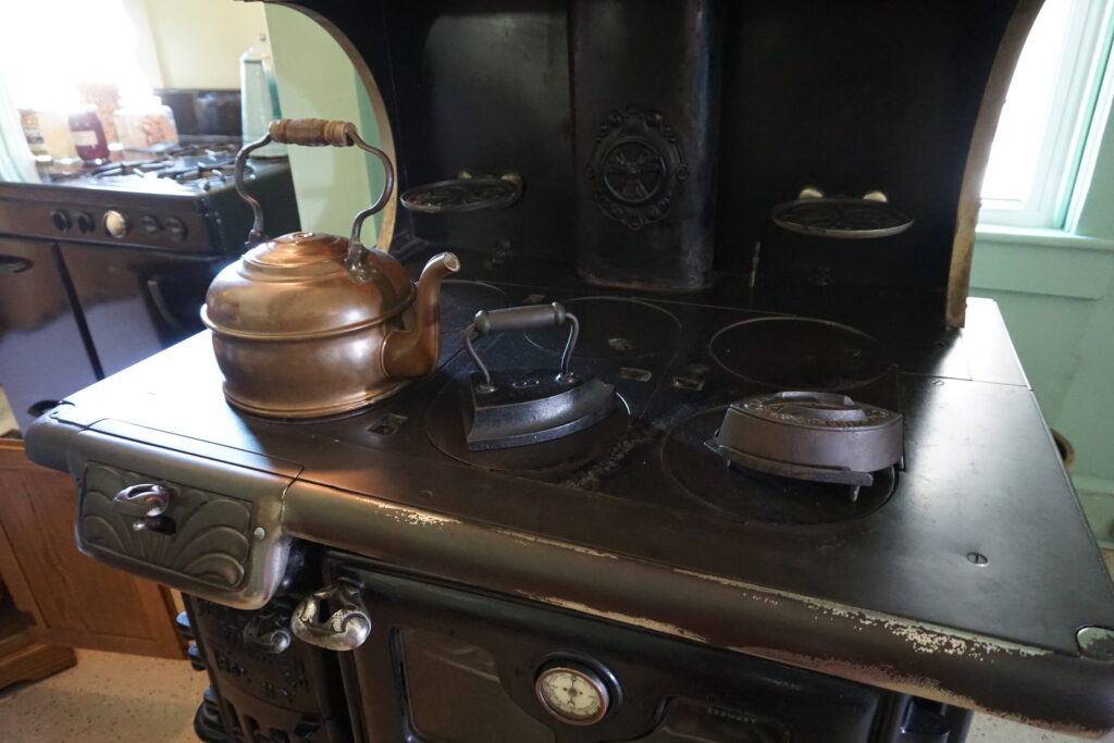 Old-fashioned kitchen stove in an Amish home