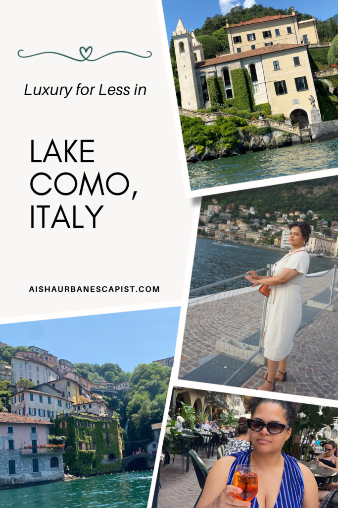 Collage of photos from Lake Como Italy