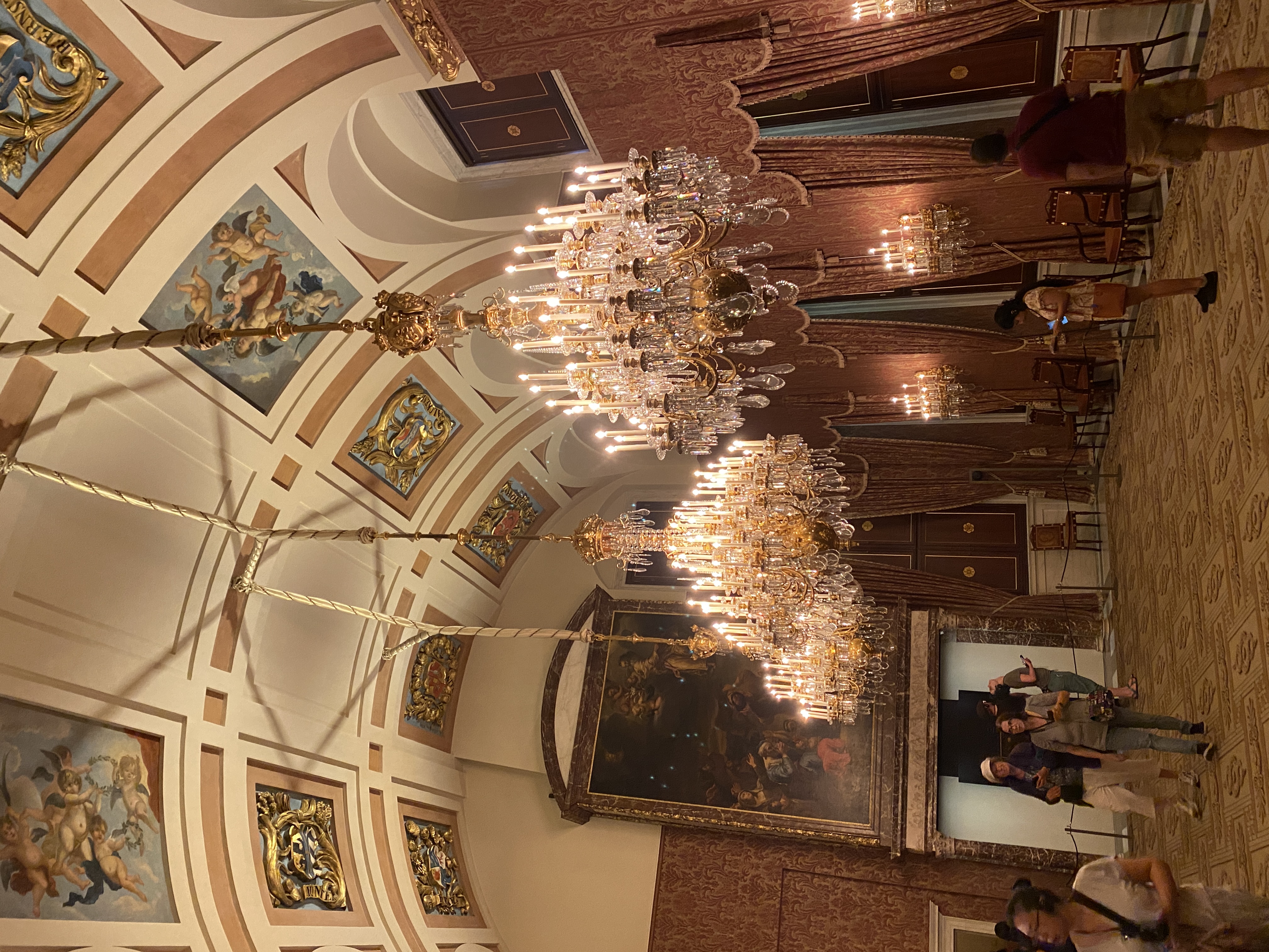 Ornate room with chandeliers in a Royal Palace