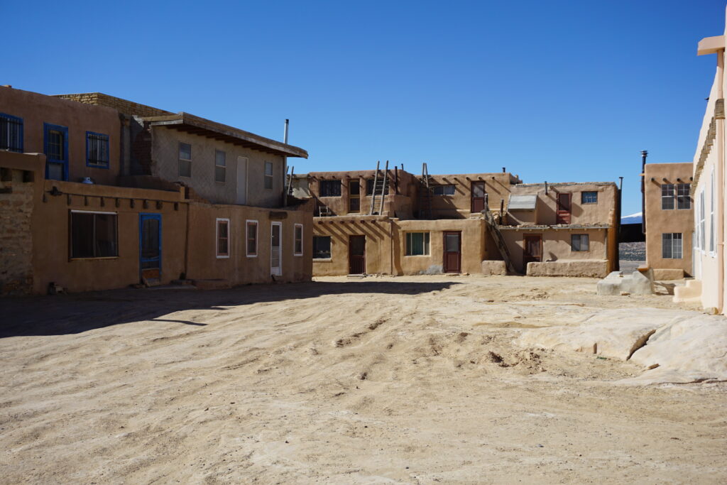 Adobe homes in New Mexico pueblo