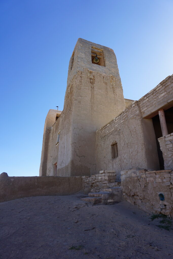 Adobe church in New Mexico pueblo