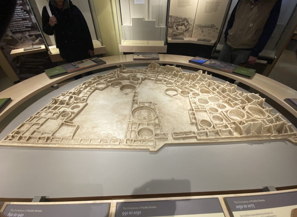 Miniature model of the Chaco Culture National Park pueblo ruins